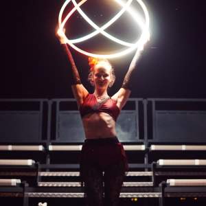 Hula hoop LED show a FIRE show