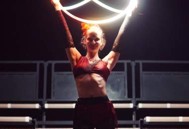 Hula hoop LED show a FIRE show