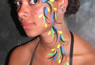 Malování na obličej a tělo + třpytivé tetování