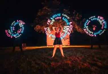 Romantická ohnivá show