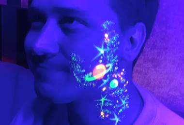 UV facepainting a bodypainting