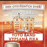 Den otevřených dveří pivovaru Velké Březno 8.9.2018